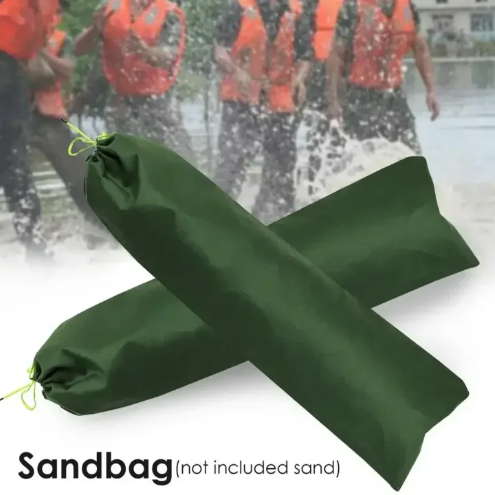5PCS Empty Flood Control Sandbag Thick Canvas Heavy Duty Fire Brigade Flood Sacks Water-Proof Sandbags For Property Home