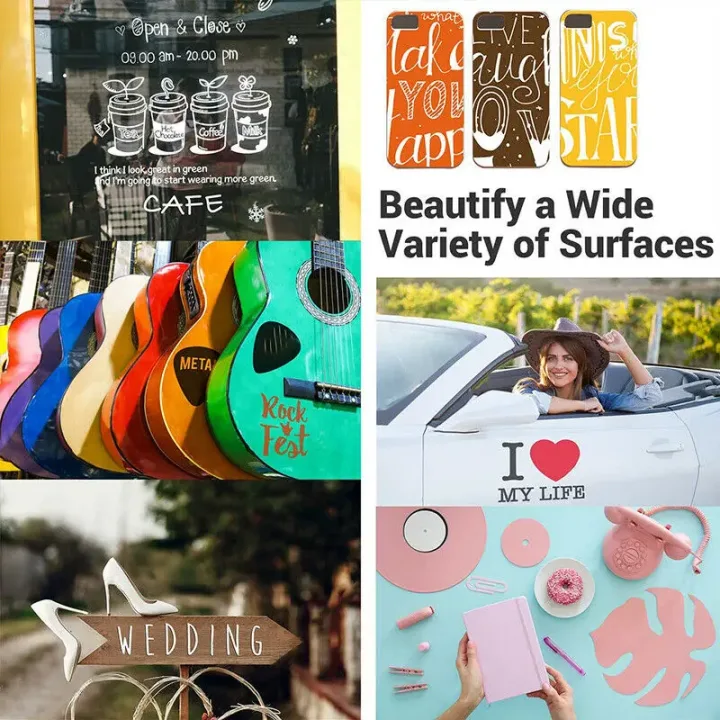 Permanent Adhesive Vinyl Sheet Premium Craft Outdoor Vinyl for Decor Sticker Design Cup Handmade Glass for Cut 30*25cm/100cm