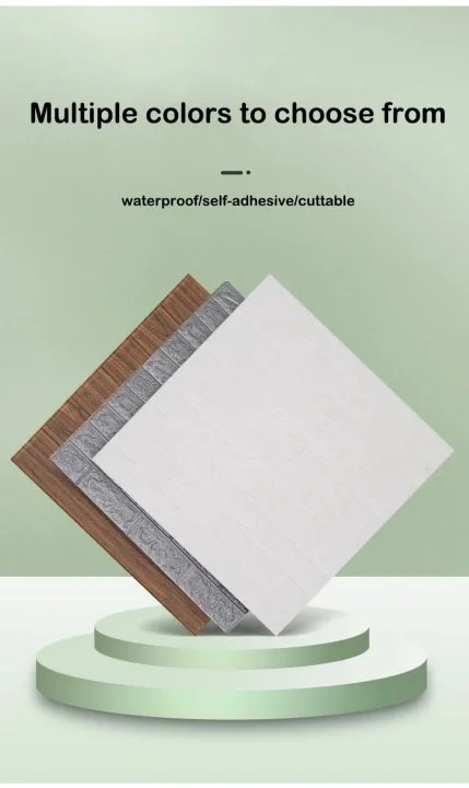 40Pcs 38.5X35cm Imitation Brick Wallpaper Self-adhesive Waterproof Moisture-proof Living Room Background Bedroom Wall Decoration
