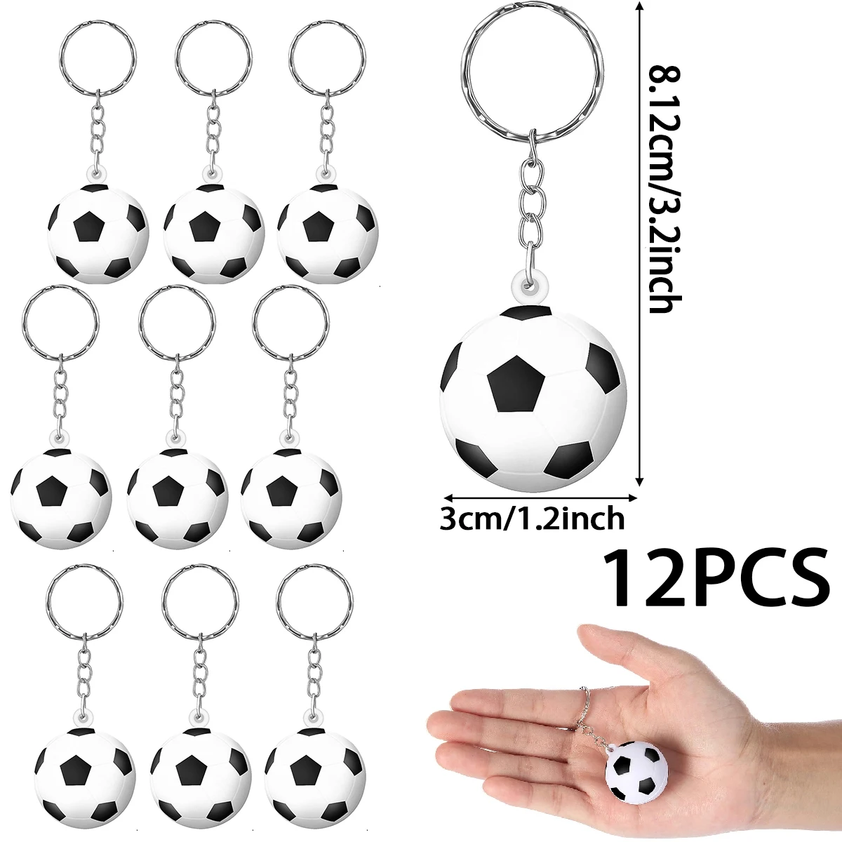 12pcs soccer keycha