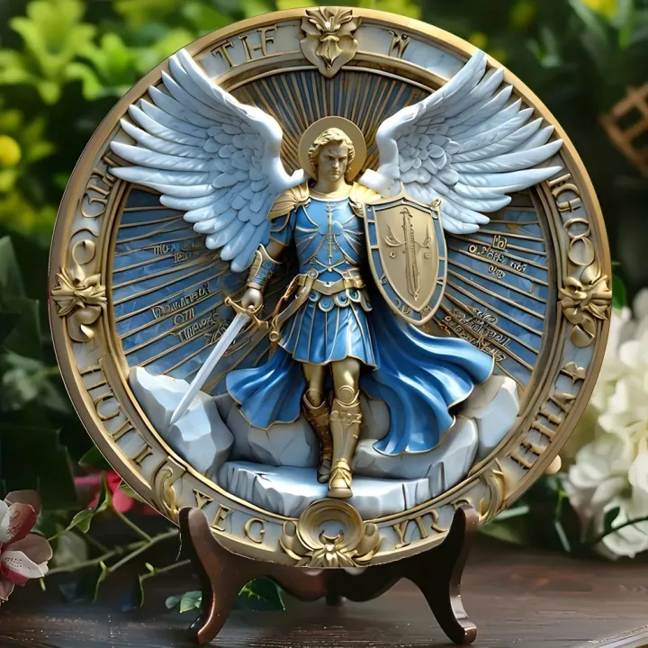 1PCS 2D Flat Home Decor Wooden Disc Angel Sub Series Holy Angel Redemption Bedroom Wall Decorations Photo Props Decoration
