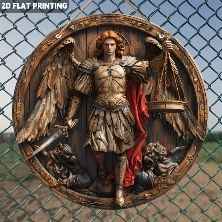 1PCS 2D Flat Home Decor Wooden Disc Angel Sub Series Holy Angel Redemption Bedroom Wall Decorations Photo Props Decoration