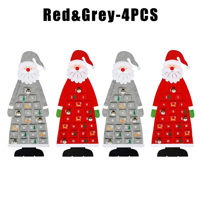 Grey and Red 4PCS
