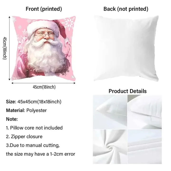 Festive Christmas Themed Pillowcases: Gingerbread, Snowman, Reindeer & Santa Designs! New Year home decoration