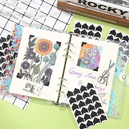 24-120PCS Corner Stickers DIY Vintage Corner Kraft Paper Stickers Scrapbook Self-Adhesive Photo Album accessories Corner Sticker