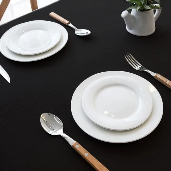 183×137cm Black Table Cover Disposable Plastic Tablecloth for Wedding Decoration Birthday Party Supplies Table Decor