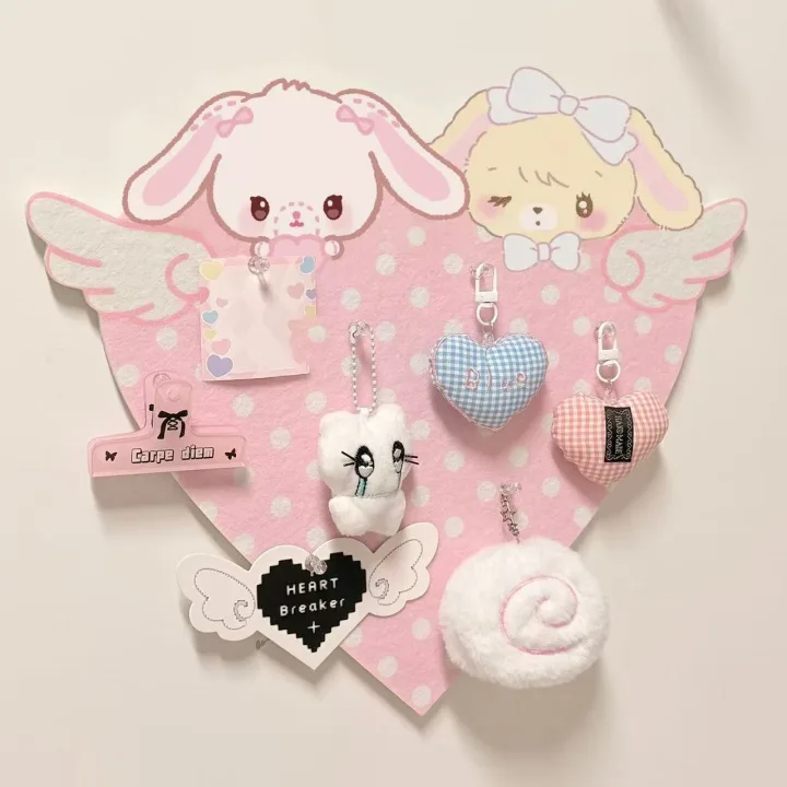 New Cute Cartoon Bunny Felt Decoration Cork Board Wall Photo Message Board Wall Punch-free No Damage The Wall Room Decoration