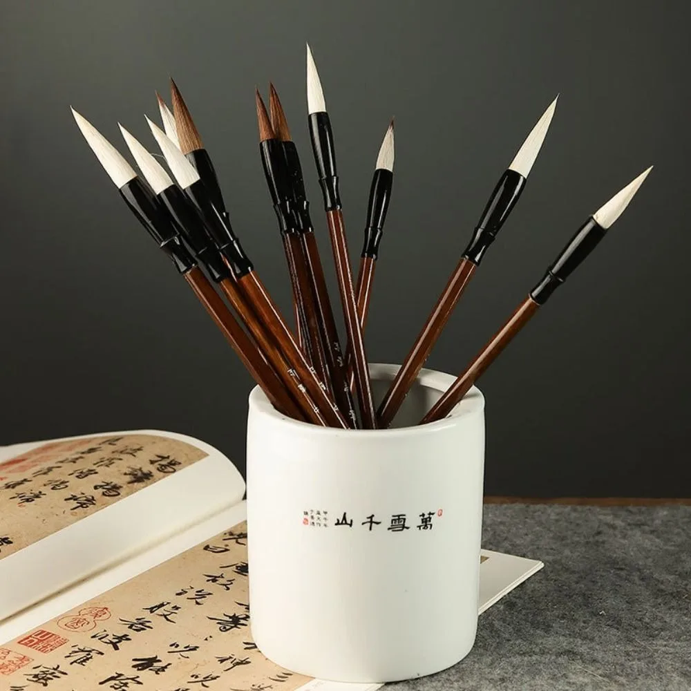 Calligraphy Brush, Wolf-Hair, Chinese Style, For Oil Painting, Watercolor