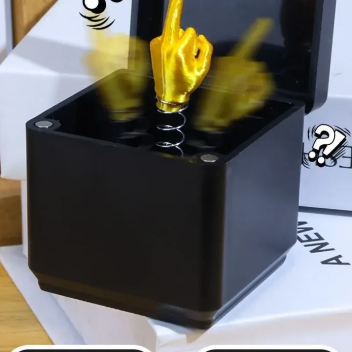 Screw-On Pop-Up Surprise Toys 3d Printer Toys Middle Finger Boxed Pranks Sculptures & Figurines Gift Box Decorations Printed