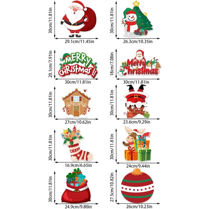 Merry Christmas Hanging Flag Porch Door Banner Santa Claus Snowman for Home Ornaments Door Decoration Supplies New Year Decor