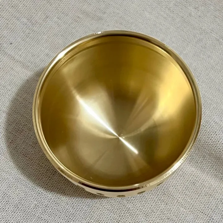 Gold Feng Shui Hundred Blessings Bowl Fine Workmanship Meaningful Gifts Copper Materials Exquisite Mini 4.5CM/6CM