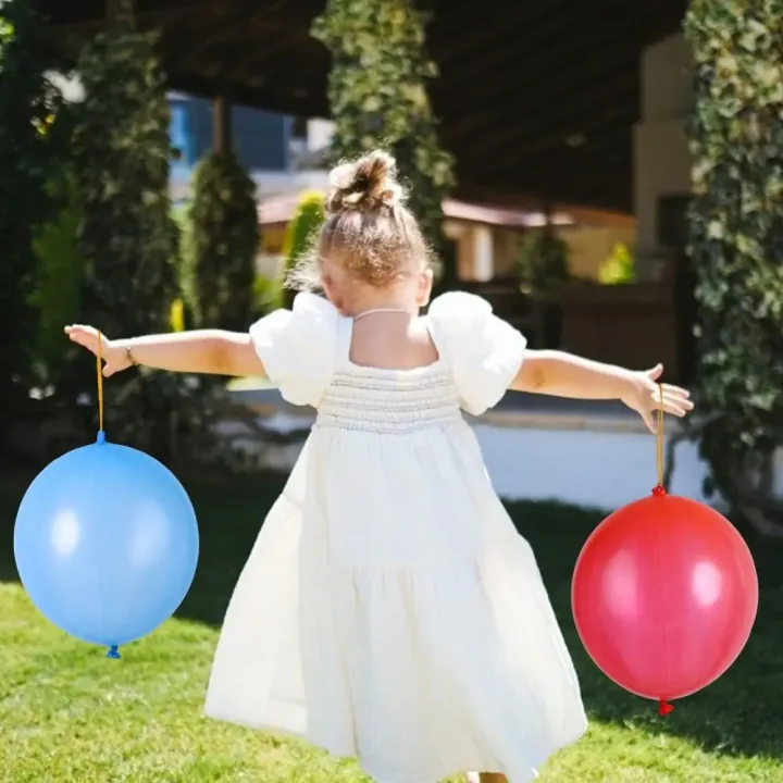 10Pcs Punch Balloons with Rubber Band 18inch Thicken Fun Ballon Birthday Party Baby Shower Kids Daily Games Wedding Decoration