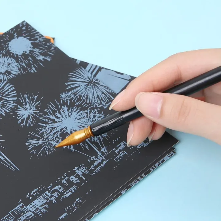 5Pcs Painting Drawing Scratch Arts Set Stick Scraper Pen Tools Creative interesting DIY Necessaries Products New