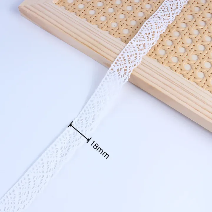 5Yards/Lot White Cotton Embroidered Lace Net Ribbons Fabric Trim DIY Sewing Handmade Craft Materials
