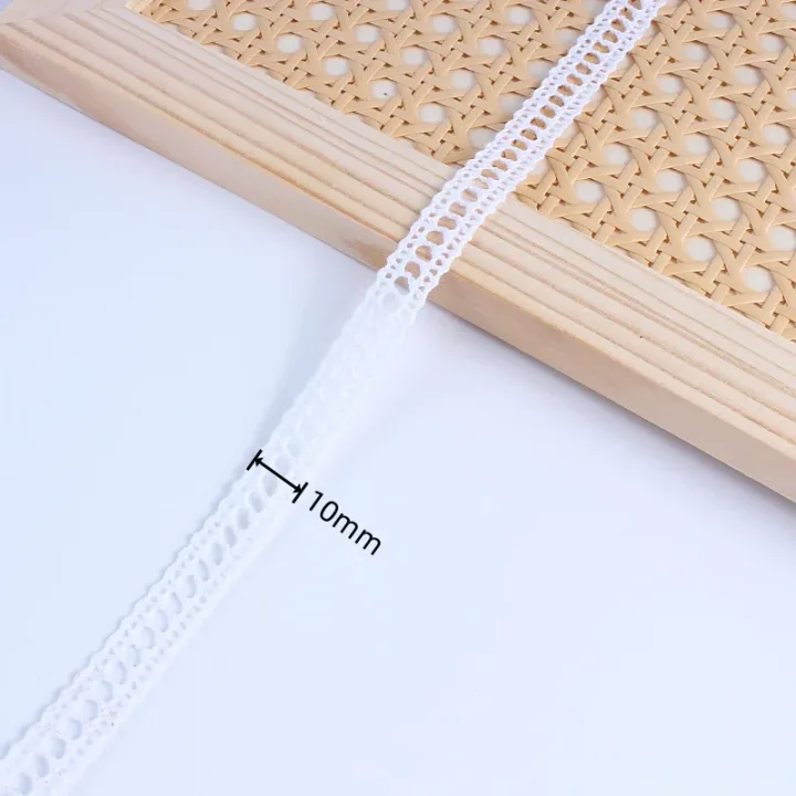 5Yards/Lot White Cotton Embroidered Lace Net Ribbons Fabric Trim DIY Sewing Handmade Craft Materials