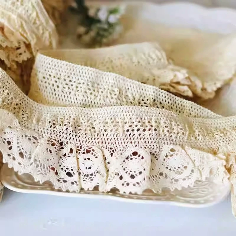 Lace Trim 13mm Embroidered Ribbon, 2 Yards/Lot, For DIY Crafts And Clothes