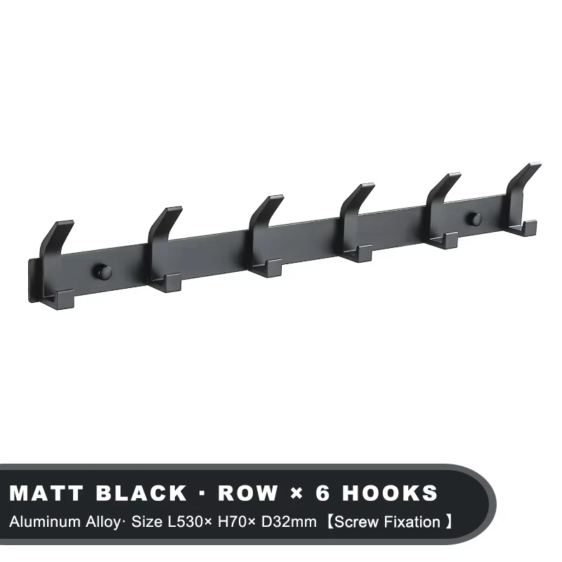 Black 6 hooks