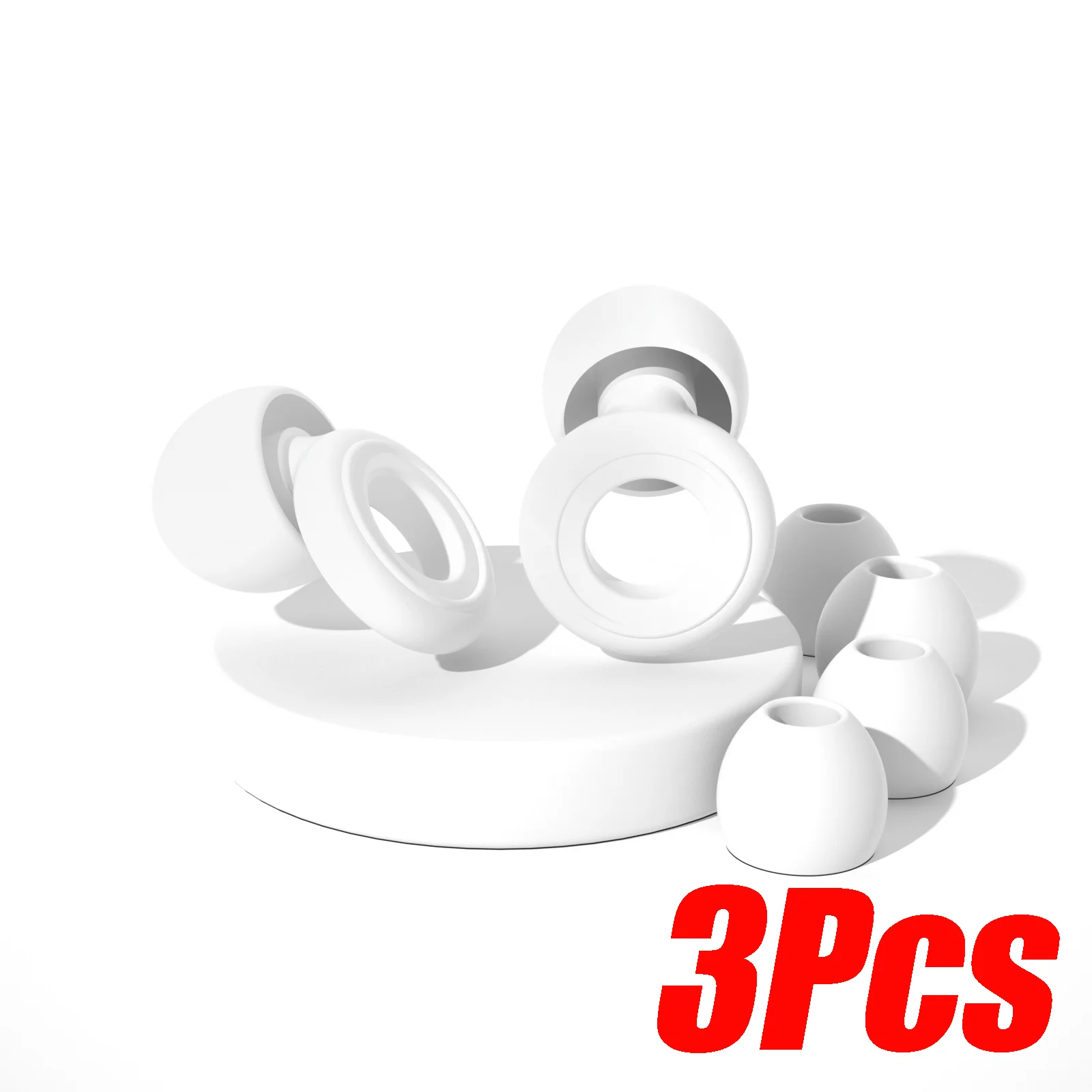 3Pcs White