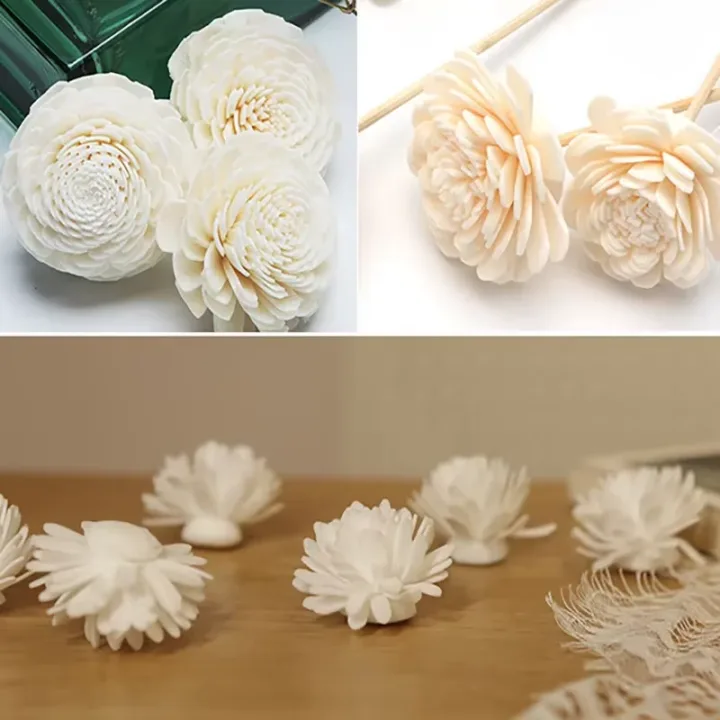 9PCS/lot Flower Aromatherapy Rattan No Fire Aroma Diffuser Sticks Home Living Room Aromatic Incense Supplies