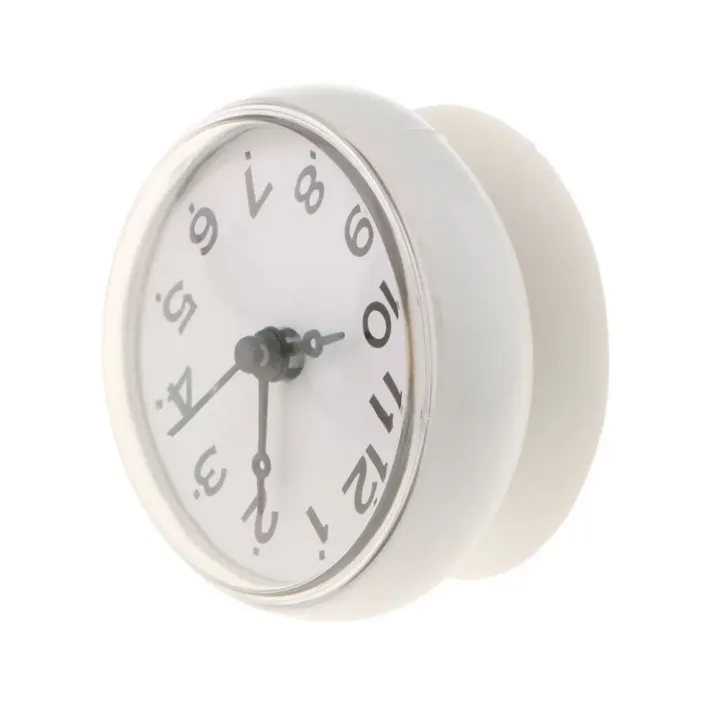 7cm Shower Anti Fog Waterproof Mini Small Table Decoration Kitchen Living Bathroom Room Wall Clock Toilet Round Sucker Decor Art