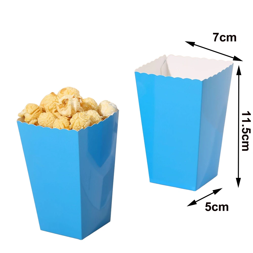 Blue popcorn box