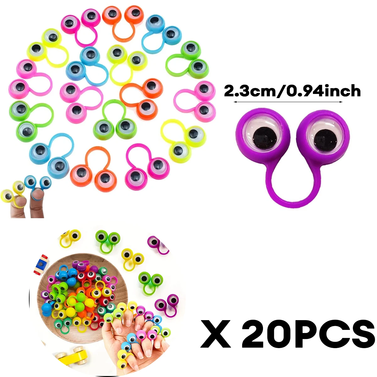 20PCS Finger Eyeball