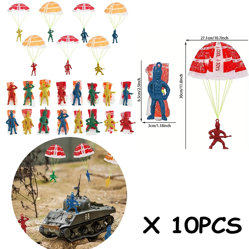 10Pcs Parachute