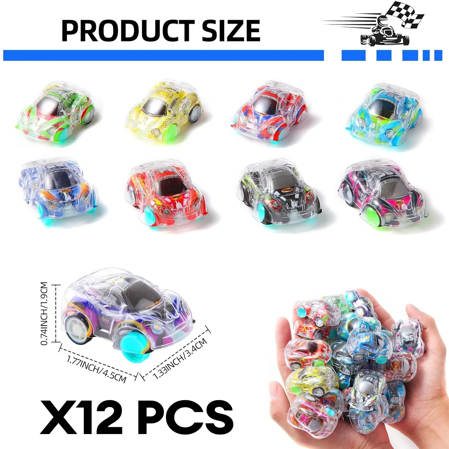 12Pcs Mini Cars